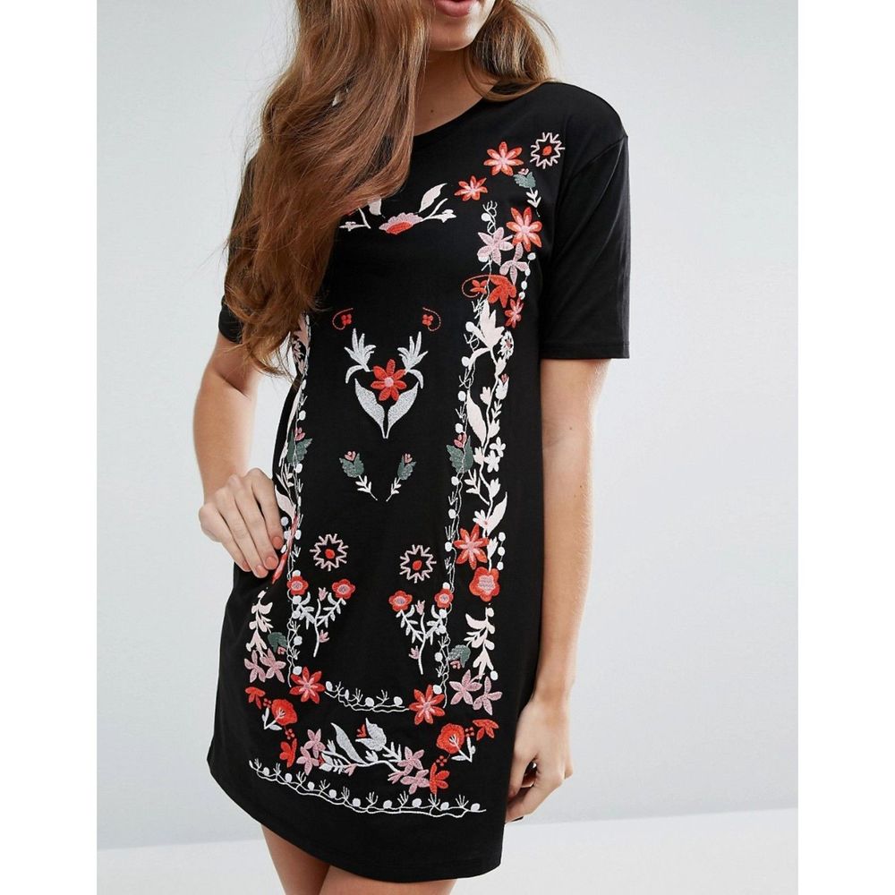 River Island Black Floral Mini Dress